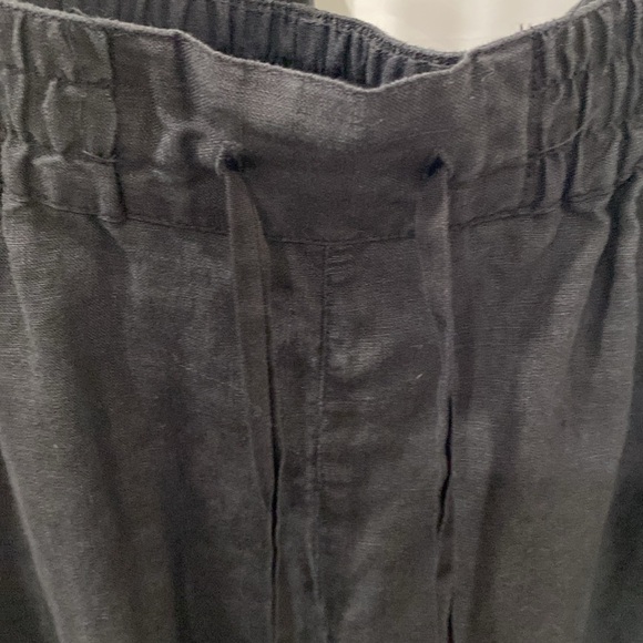 Johnny Was, Pete & Greta Black Linen Embroidered Pants, XS - Picture 3 of 6